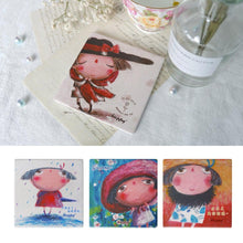 Load image into Gallery viewer, StephyDesignHK Spring, summer, autumn and winter hand-painted ceramic coaster / 4 in gift box set / Customized gift