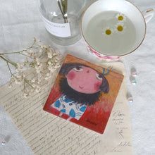 Load image into Gallery viewer, StephyDesignHK Spring, summer, autumn and winter hand-painted ceramic coaster / 4 in gift box set / Customized gift