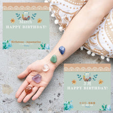 將圖片載入圖庫檢視器 StephyDesignHK 3月誕生石海藍寶插畫絲巾及絲巾扣套裝禮物盒/生日禮物/客製化 - stephydesignhk