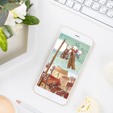 Load image into Gallery viewer, "Cute STEPHY - The Wind" Free iPhone wallpaper download