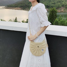 Load image into Gallery viewer, straw crossbody bag -Stephydesignhk