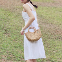 Load image into Gallery viewer, straw crossbody bag-Stephydesignhk