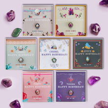 將圖片載入圖庫檢視器 StephyDesignHK 3月誕生石海藍寶插畫絲巾及絲巾扣套裝禮物盒