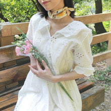 Load image into Gallery viewer, StephyDesignHK My lovely kittens Hand-painted Scarf with Scarf Ring Gift Box