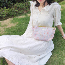 Load image into Gallery viewer, StephyDesignHK Cherry Blossom Adjustable Length Chain Canvas Crossbody Bag/Dumpling Bag