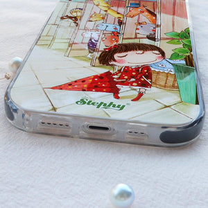 StephyDesignHK 外出走走 掛繩背帶雙層包膠透明手機殼 iPhone 15/14/13/12全系列 【客製化】