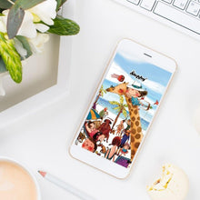 Load image into Gallery viewer, "Cute STEPHY -Beach " Free iPhone wallpaper download