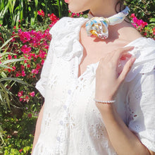 Load image into Gallery viewer, StephyDesignHK My lovely kittens Hand-painted Scarf with Scarf Ring Gift Box