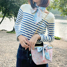Load image into Gallery viewer, StephyDesignHK sakura Silk Scarf + Dual-purpose Crossbody Bag / Clutch Bag 2-Piece Set