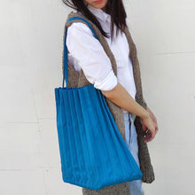 Load image into Gallery viewer, StephyDesignHK Blue Solid Color Folding Bag/Hundred Folding Bag/Trunk Folding Bag