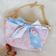 Load image into Gallery viewer, StephyDesignHK sakura Silk Scarf + Dual-purpose Crossbody Bag / Clutch Bag 2-Piece Set