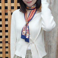 Load image into Gallery viewer, StephyDesignHK Fairy Tale Silk Twilly Scarf with Scarf Ring Gift Box / Neck Tie Scarf Hairband