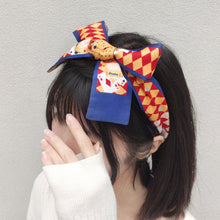 Load image into Gallery viewer, StephyDesignHK Fairy Tale Silk Twilly Scarf with Scarf Ring Gift Box / Neck Tie Scarf Hairband