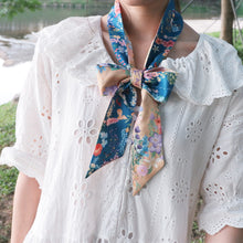 Load image into Gallery viewer, StephyDesignHK Multi-pocket White Nylon shoulder tote bag with Twilly scarf