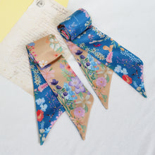 Load image into Gallery viewer, StephyDesignHK Multi-pocket White Nylon shoulder tote bag with Twilly scarf