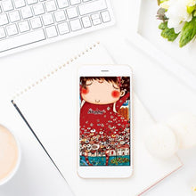 Load image into Gallery viewer, "Cute STEPHY - The little girl" Free iPhone wallpaper download