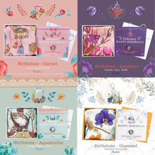 將圖片載入圖庫檢視器 StephyDesignHK 團購優惠2件起【客製化生日禮物】生日石絲巾連絲巾扣禮物套裝