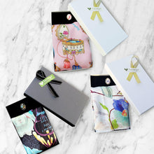 Load image into Gallery viewer, StephyDesignHK Group purchase/ Hand-painted original design scarf with scarf ring noble gift set