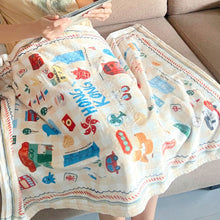 將圖片載入圖庫檢視器 香港慢旅 HK journey系列 毛毯 沙發毯 蓋毯子 夏季空調毯子
