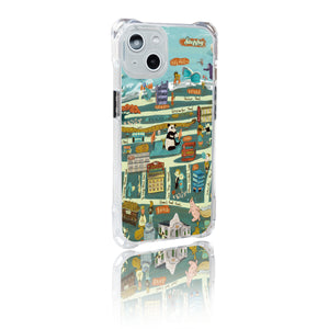 StephyDesignHK [ iPhone15] New Magsafe lanyard phone case with Hong Kong characteristic map Design 