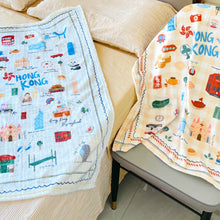 將圖片載入圖庫檢視器 香港慢旅 HK journey系列 毛毯 沙發毯 蓋毯子 夏季空調毯子
