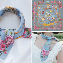 Load image into Gallery viewer, StephyDesignHK Group purchase/ Hand-painted original design scarf with scarf ring noble gift set
