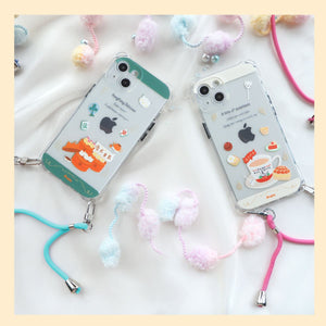 StephyDesignHK [ iPhone15] New Magsafe lanyard phone case with Hong Kong characteristic map Design 