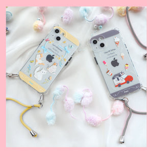 StephyDesignHK [ iPhone15] New Magsafe lanyard phone case with Hong Kong characteristic map Design 