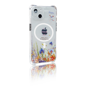 StephyDesignHK MagSafe磁吸 iPhone16 防撞直橫掛繩紫色手機殼 【客製化】
