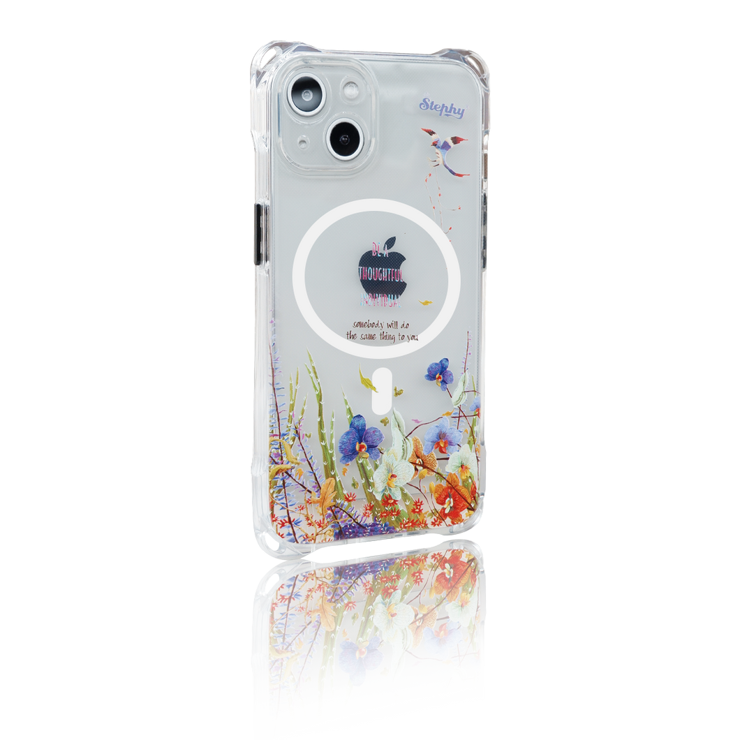 StephyDesignHK MagSafe磁吸 iPhone16 防撞直橫掛繩紫色手機殼 【客製化】