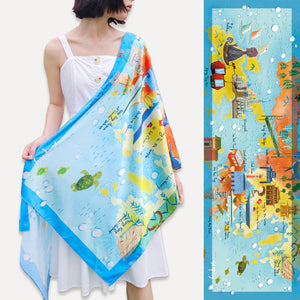 StephyDesignHK-香港特色/香港手信-"香港好地方"絲巾禮盒套裝