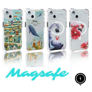 StephyDesignHK 【新登場iPhone15】Magsafe吸磁香港特色地圖插畫掛繩手機殼