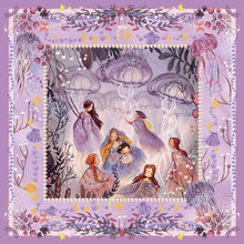Load image into Gallery viewer, StephyDesignHK 【Purple Pink】Ocean Story Scarf with Scarf Ring Elegant Gift Box
