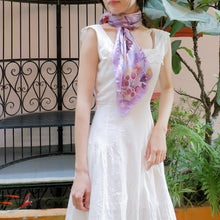 Load image into Gallery viewer, StephyDesignHK 【Purple Pink】Ocean Story Scarf with Scarf Ring Elegant Gift Box
