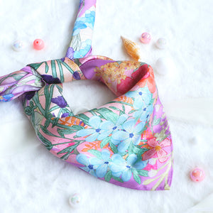 StephyDesignHK Flower and Butterfly scarf & scarf Ring gift Set