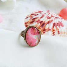 Load image into Gallery viewer, StephyDesignHK Flower and Butterfly scarf &amp; scarf Ring gift Set
