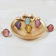 Load image into Gallery viewer, StephyDesignHK Café Hand-painted Scarf with Scarf Ring Gift Box
