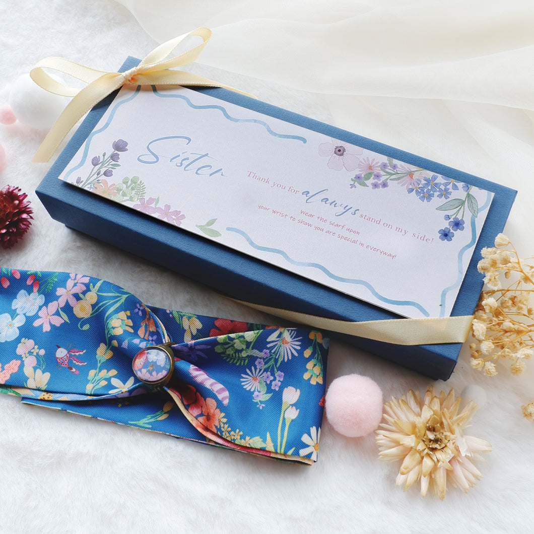 StephyDesignHK  【Best Friend Gifts for her】-Twilly scarf and ring gift set with Thoughtful card