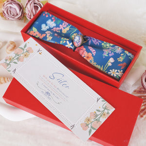 StephyDesignHK  【Bridesmaid gift 】Customized Sister Gift - Twilly Scarf with Scarf Ring/Wedding Invitation Gift