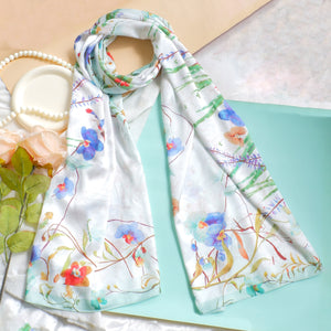 StephyDesignHK Elegant orchid long scarf with scarf ring  gift box | shawl