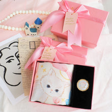 Load image into Gallery viewer, [Mother&#39;s Day Gift Box] Kitten Scarf + Triangle Kitten scarf ring Gift Set
