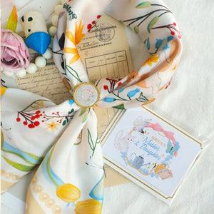 [Mother's Day Gift Box] Kitten Scarf + Triangle Kitten scarf ring Gift Set