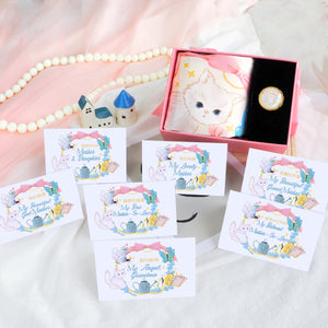 [Mother's Day Gift Box] Kitten Scarf + Triangle Kitten scarf ring Gift Set