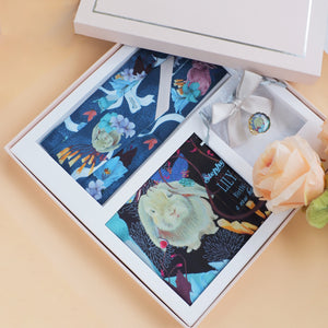 StephyDesignHK 【Square scarf + Twilly scarf + scarf ring Gift Set】   (3 pieces as a Set)