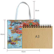 Load image into Gallery viewer, StephyDesignHK  &quot;Hong Kong Mountain and Sea &quot; Large tote Bag
