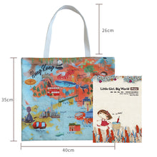 Load image into Gallery viewer, StephyDesignHK  &quot;Hong Kong Mountain and Sea &quot; Large tote Bag
