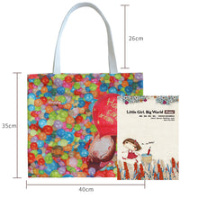 將圖片載入圖庫檢視器 StephyDesignHK 快樂人生Happy Life 棉帆布 Tote bag 托特包插畫創作提袋
