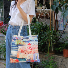 Load image into Gallery viewer, StephyDesignHK A rainy day Printed Tote Bag 
