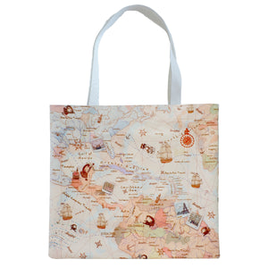 StephyDesignHK WorldMap Printed Tote Bag 
