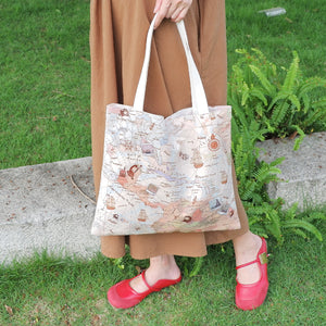 StephyDesignHK WorldMap Printed Tote Bag 